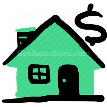 money, dollar, home, house, mortgage, finances